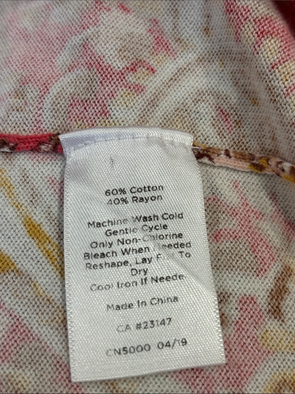 Y2K TALBOTS CORAL & TAN PAISLEY PRINT LAGENLOOK BOHO BUTTON-FRONT CARDIGAN SZ M - Picture 8 of 8
